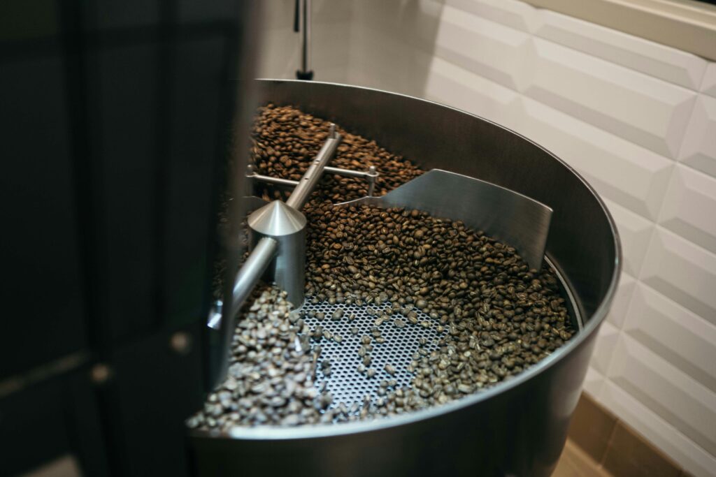 Coffee Beans Being Roasted