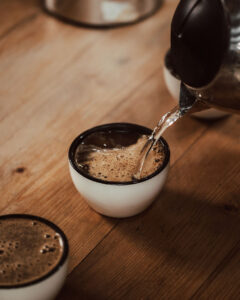 cupping set up at Beanworks Roastery