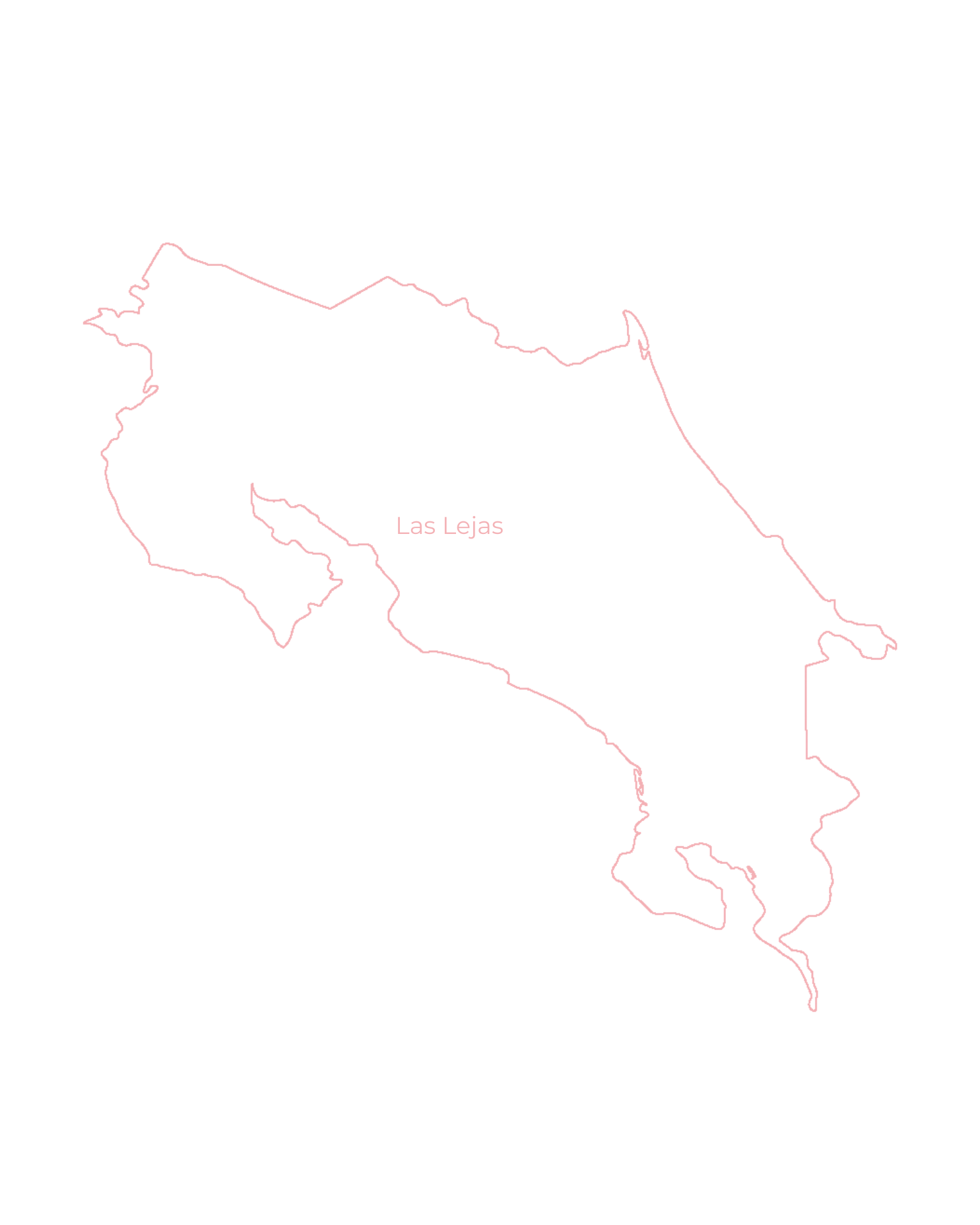 Las Lejas Coffee Farm Costa Rice - Map